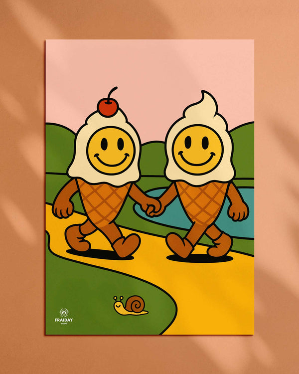 Fraiday Studio – Plakat – Let's Go' Ice Cream