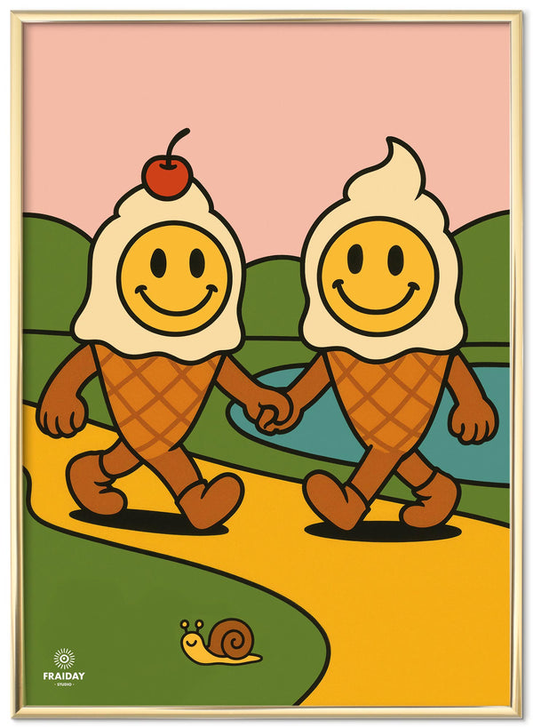 Fraiday Studio – Plakat – Let's Go' Ice Cream