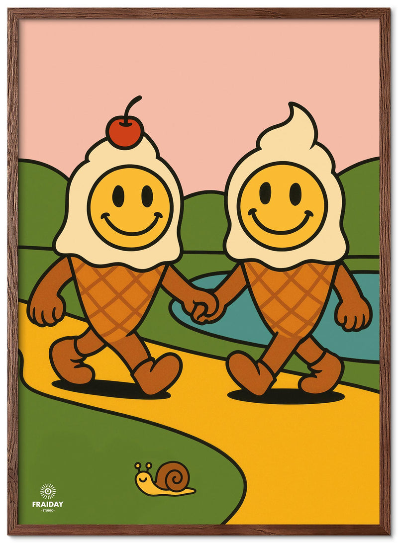 Fraiday Studio – Plakat – Let's Go' Ice Cream