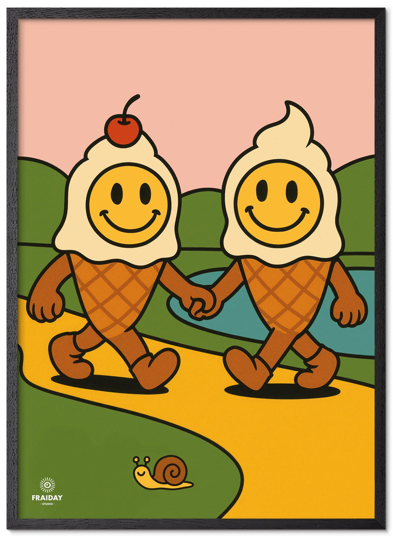 Fraiday Studio – Plakat – Let's Go' Ice Cream