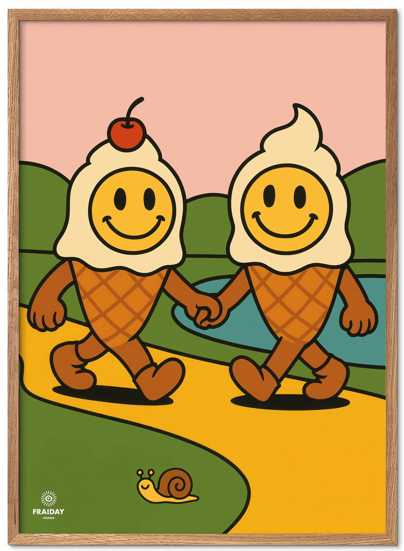 Fraiday Studio – Plakat – Let's Go' Ice Cream