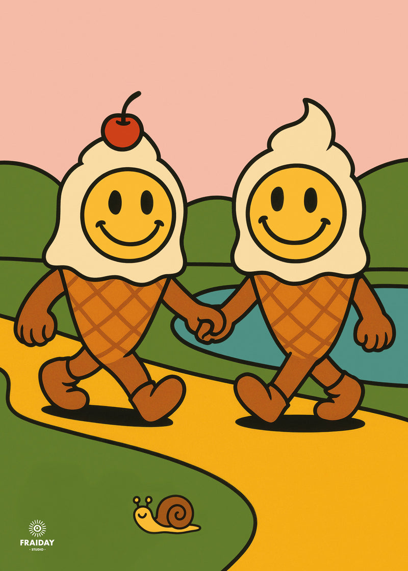 Fraiday Studio – Plakat – Let's Go' Ice Cream