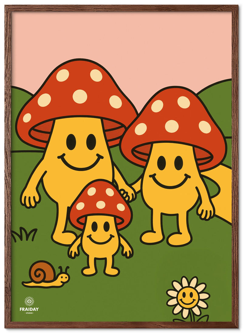 Fraiday Studio – Plakat – Let's Go' Mushroom