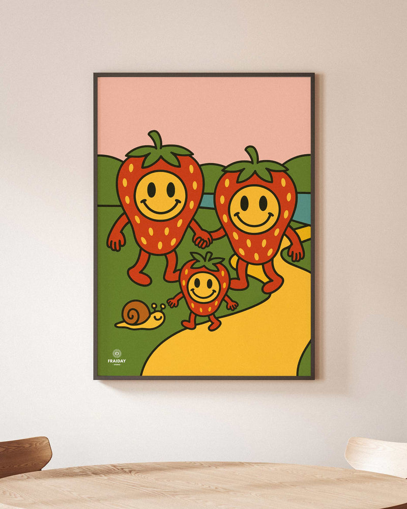 Fraiday Studio – Plakat – Let's Go' Strawberry