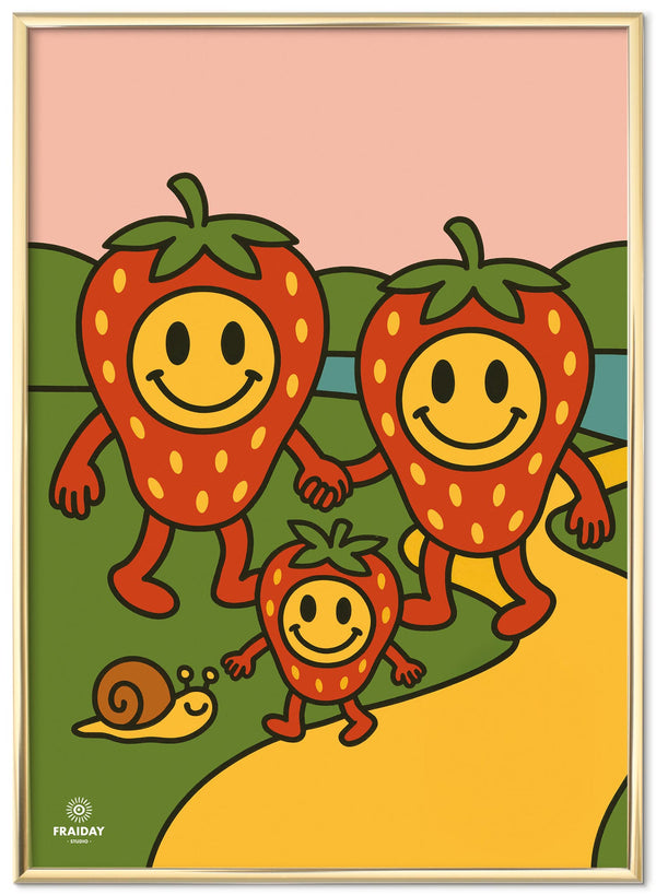Fraiday Studio – Plakat – Let's Go' Strawberry