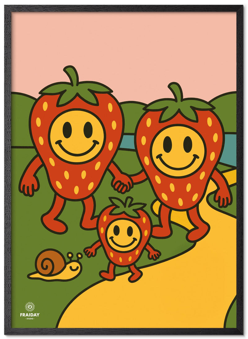 Fraiday Studio – Plakat – Let's Go' Strawberry