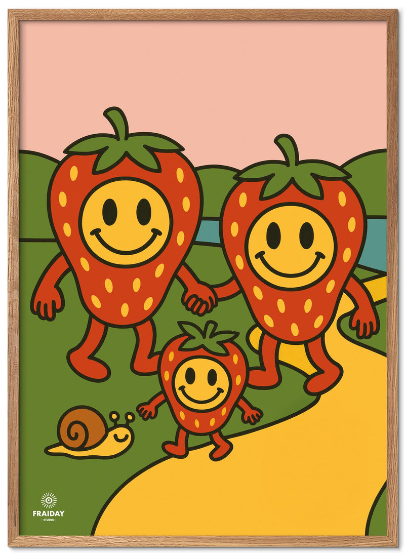 Fraiday Studio – Plakat – Let's Go' Strawberry