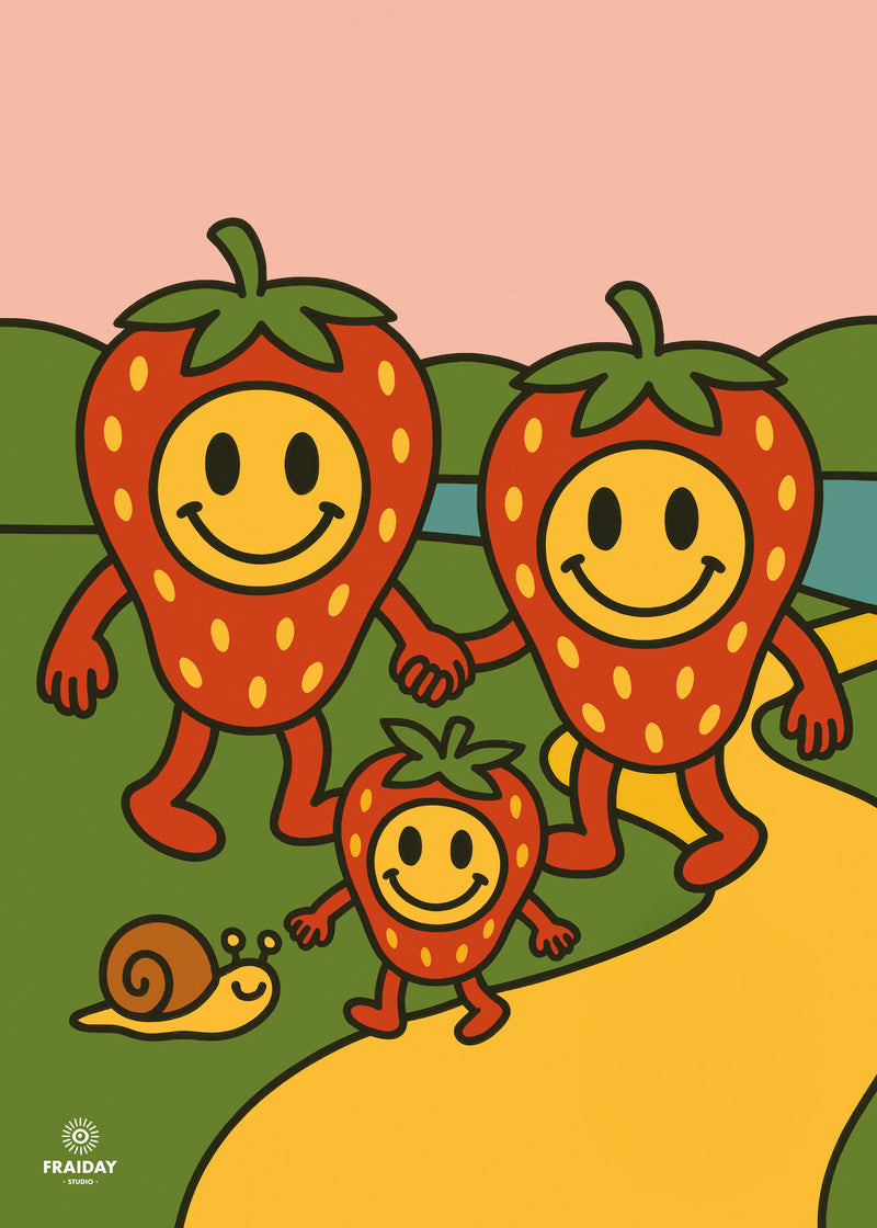 Fraiday Studio – Plakat – Let's Go' Strawberry