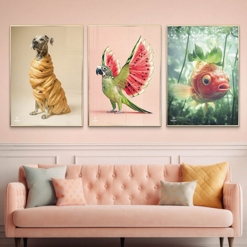 Fraiday Studio – Billedvæg – 3 valgfri plakater – 70×100 cm